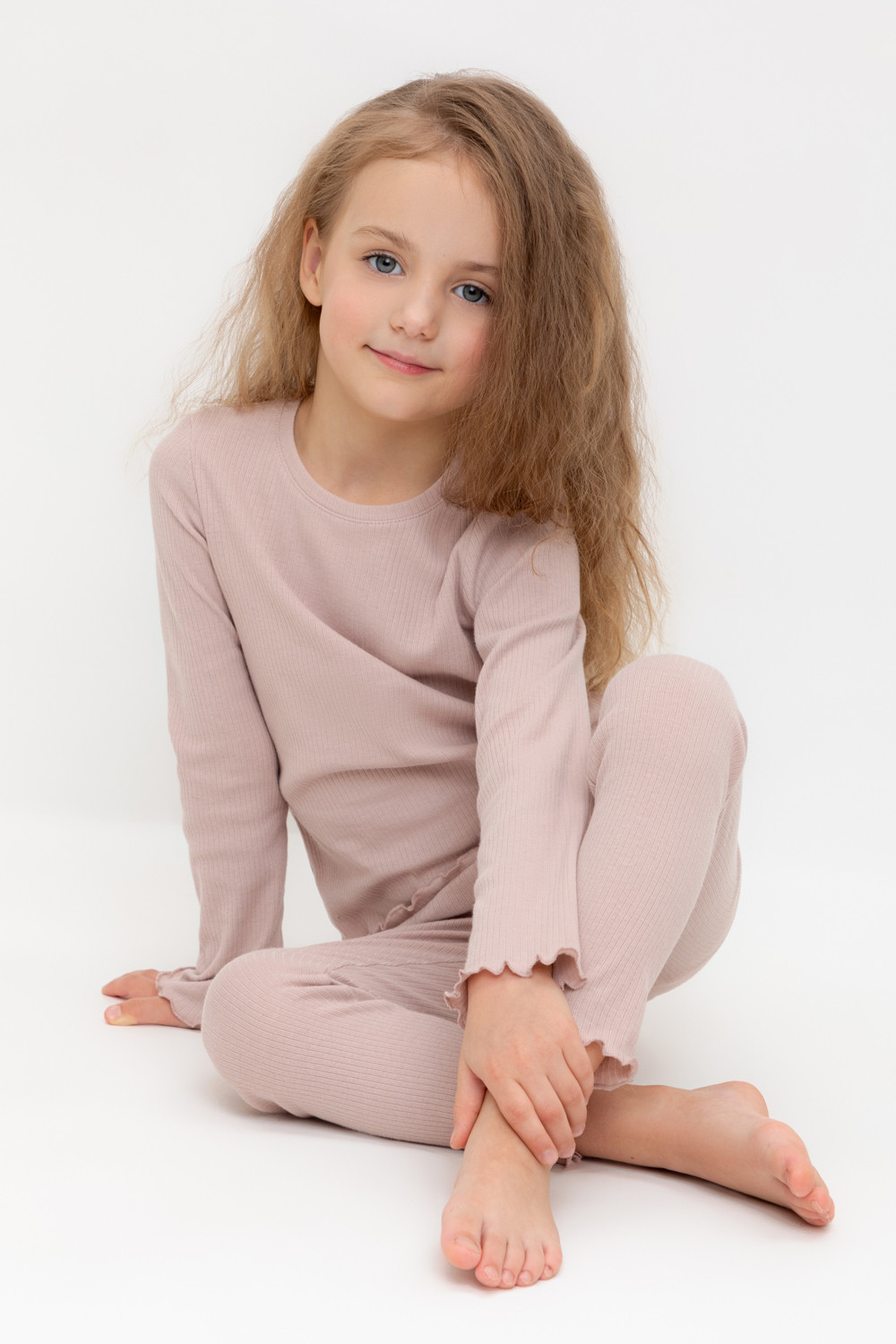 Пижама для девочки, артикул: К 1588, цвет: коричневый