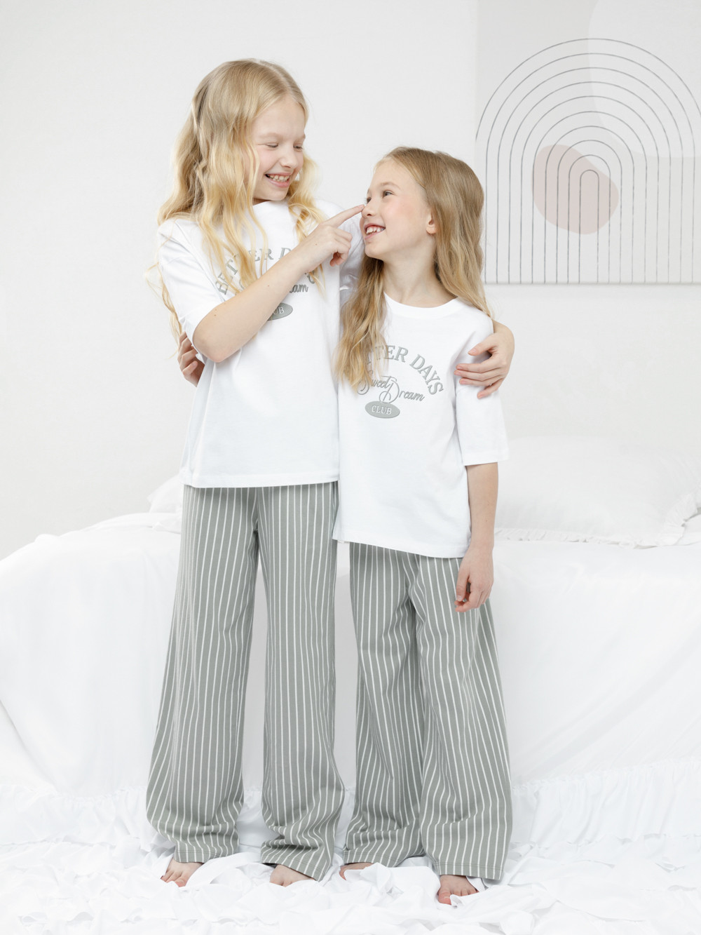 Пижама для девочки, артикул: МП 1657, цвет: белый