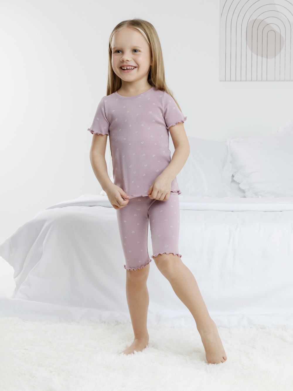 Пижама для девочки, артикул: К 1632, цвет: фиолетовый