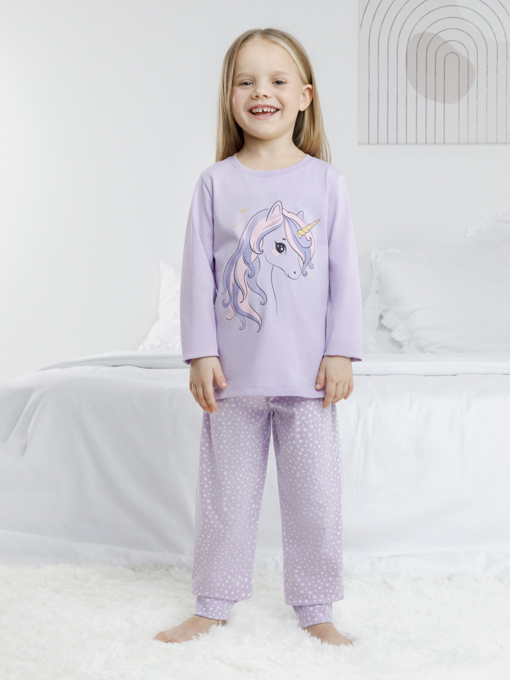 Пижама для девочки, артикул: К 1606, цвет: фиолетовый