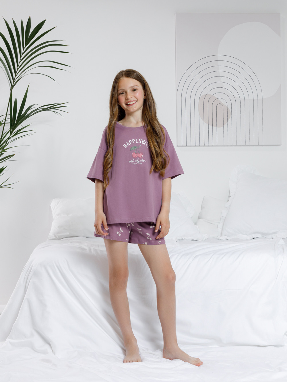 Пижама для девочки, артикул: МП 1658-1, цвет: бордовый