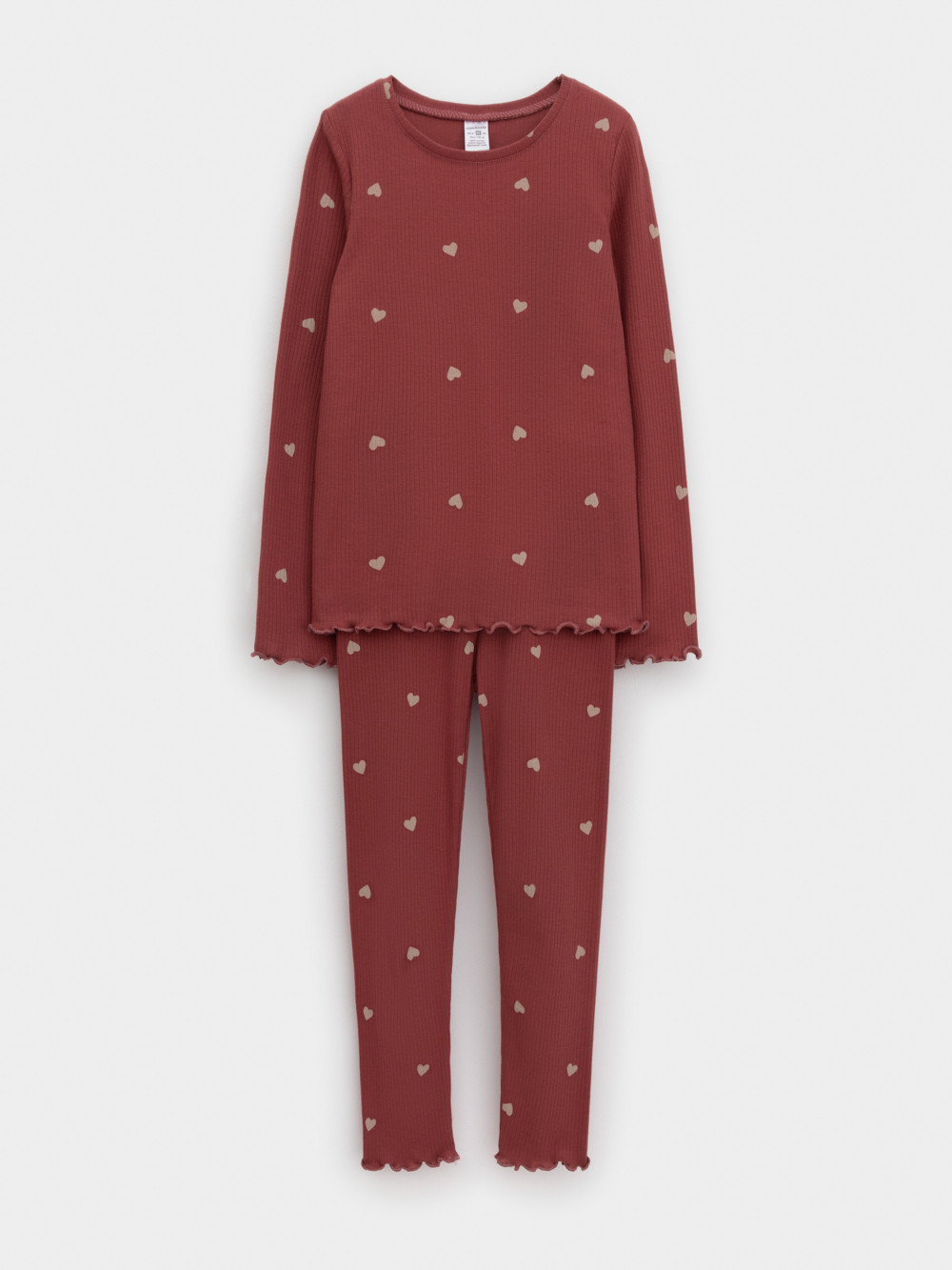 Пижама для девочки, артикул: К 1618, цвет: коричневый, фото 2