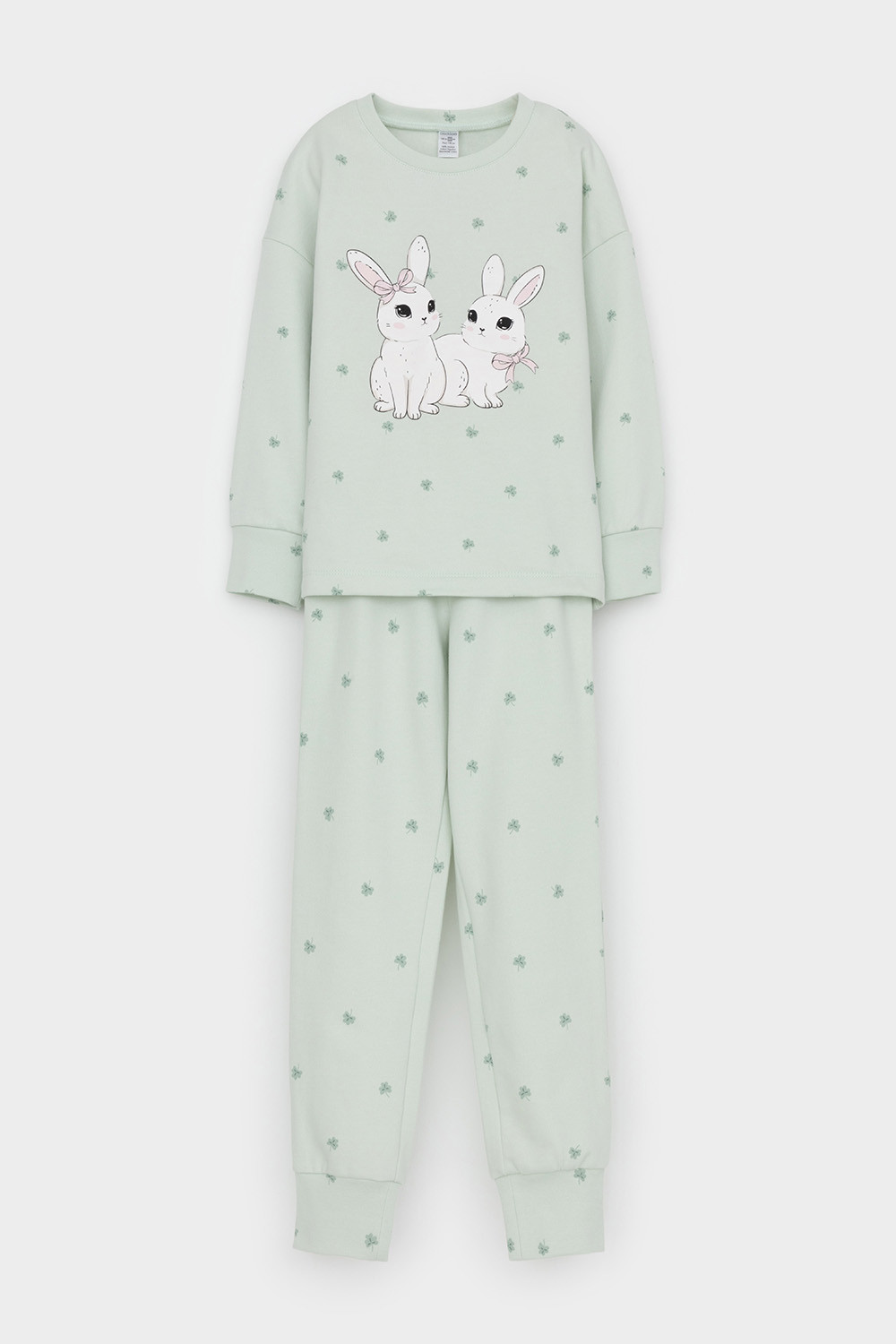 Пижама для девочки, артикул: К 1581, цвет: зеленый, фото 2