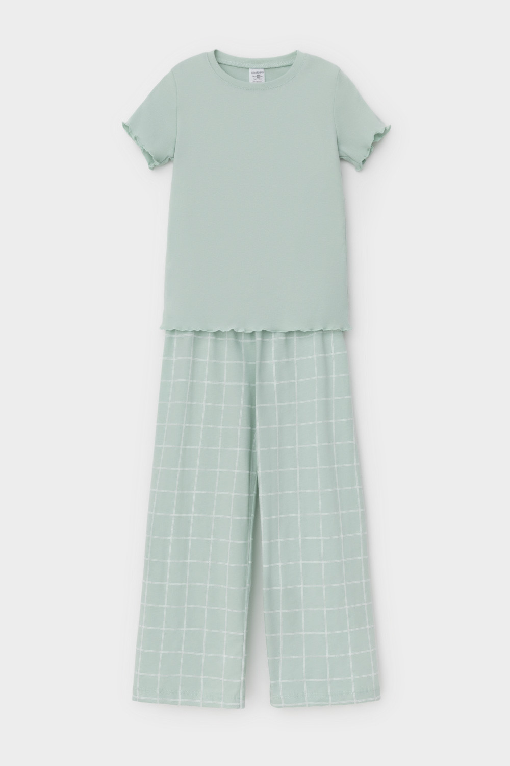 Пижама для девочки, артикул: К 1636, цвет: голубой, фото 2