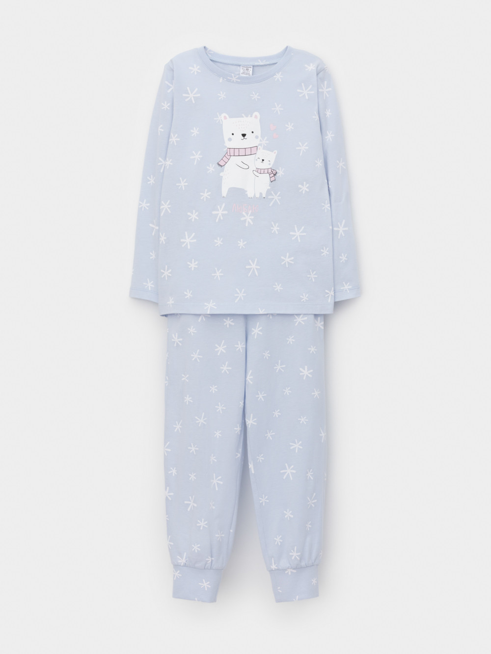 Пижама для девочки, артикул: К 1637, цвет: голубой, фото 2