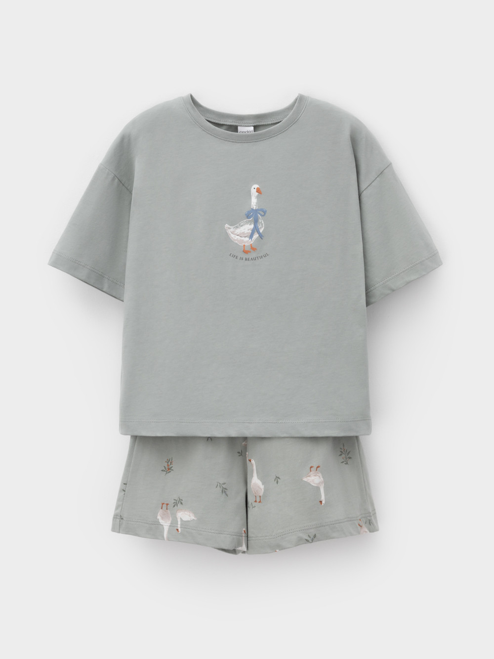 Пижама для девочки, артикул: МП 1658, цвет: зеленый, фото 2