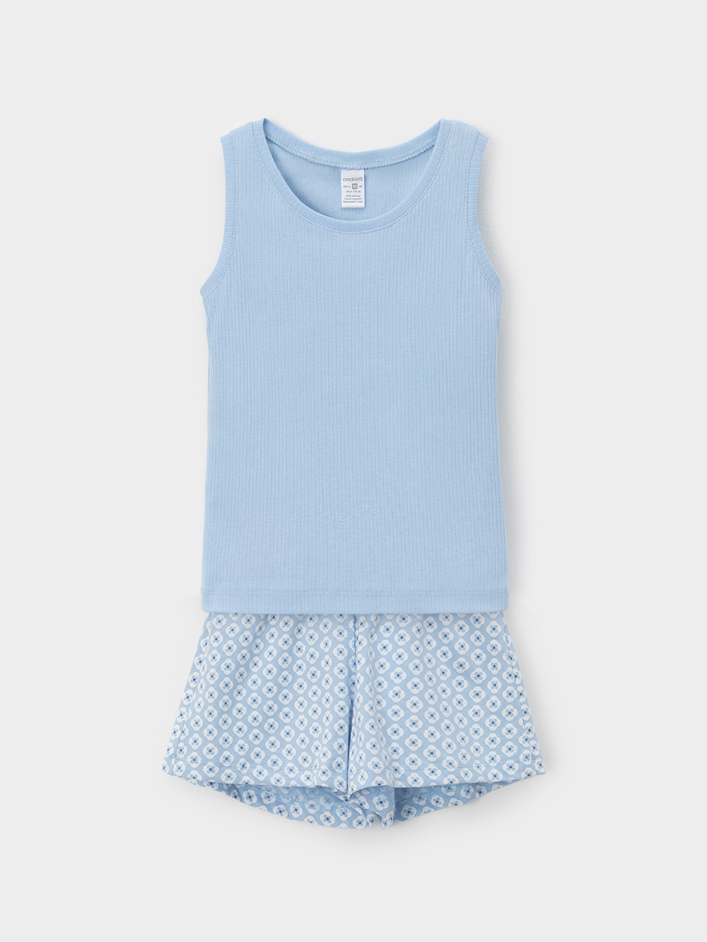 Пижама для девочки, артикул: К 1649, цвет: светло-голубой, фото 2