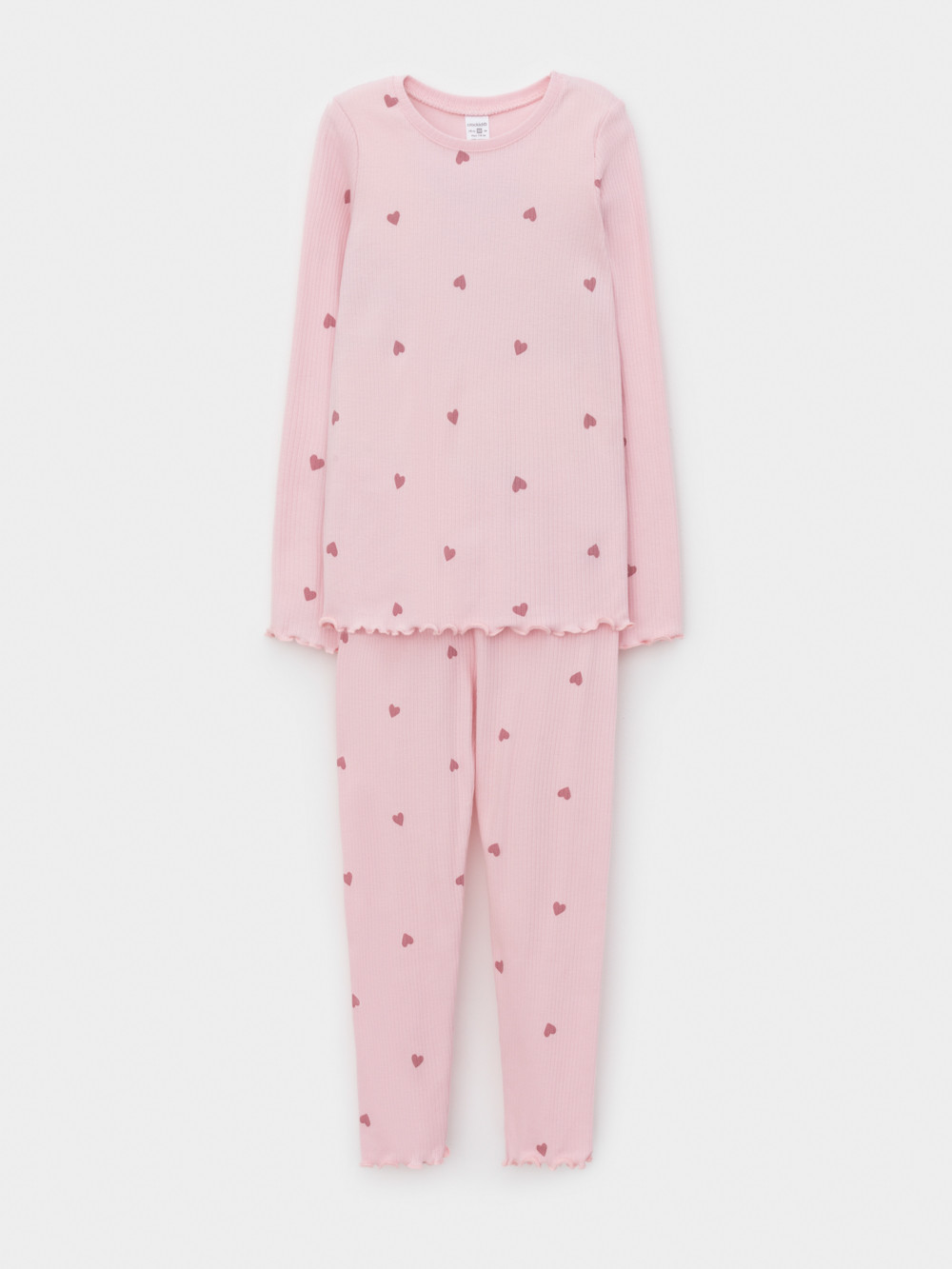 Пижама для девочки, артикул: К 1618, цвет: розовый, фото 2