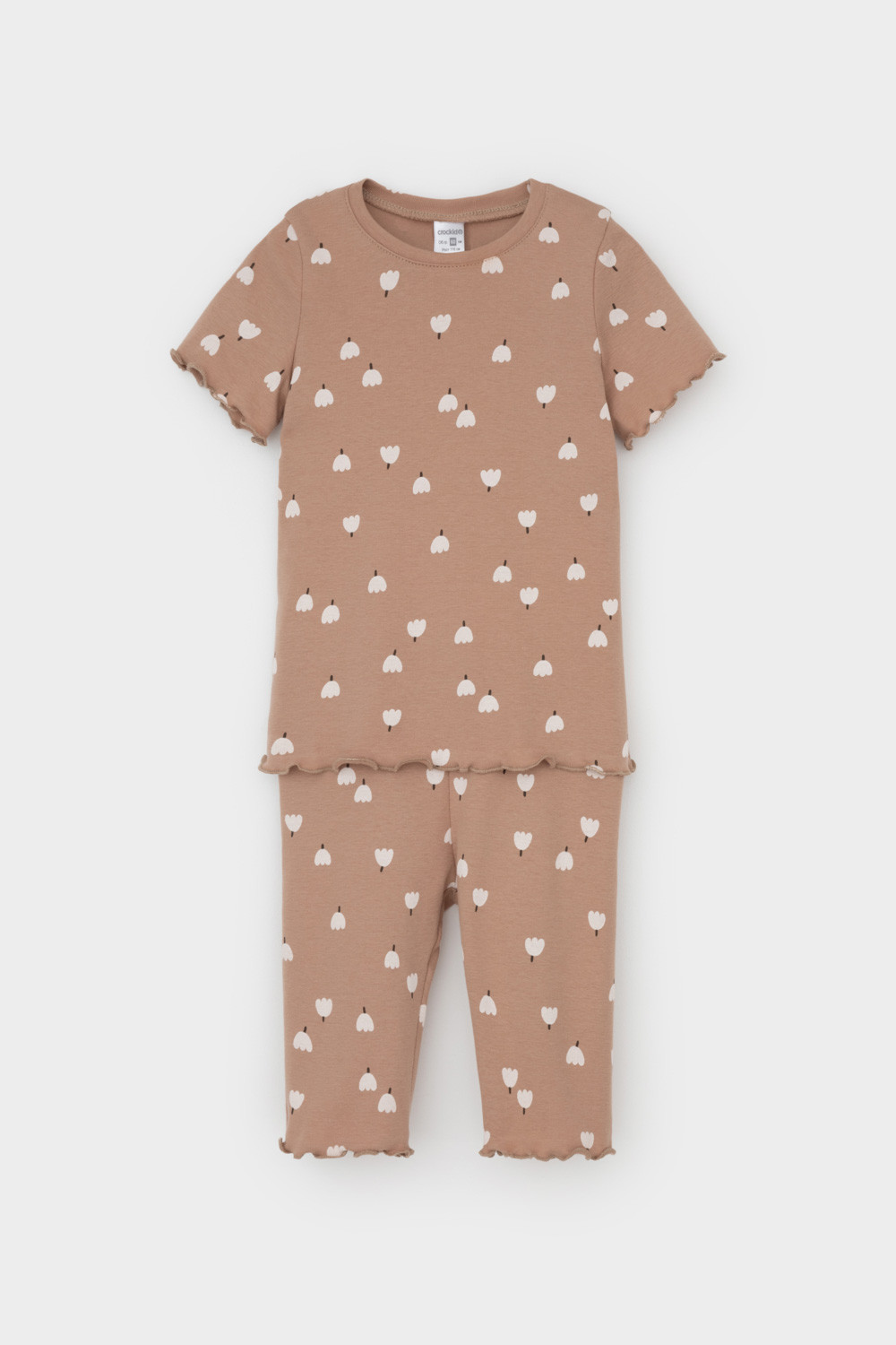 Пижама для девочки, артикул: К 1632, цвет: бежевый, фото 2