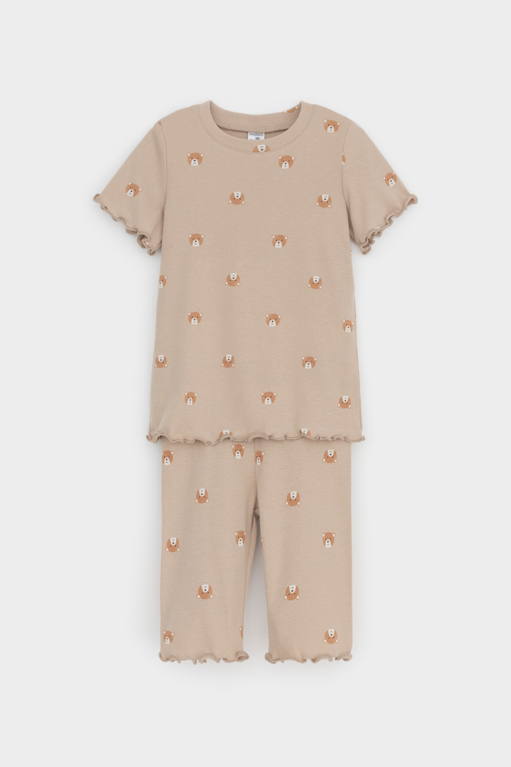 Пижама для девочки, артикул: К 1632, цвет: бежевый, фото 2