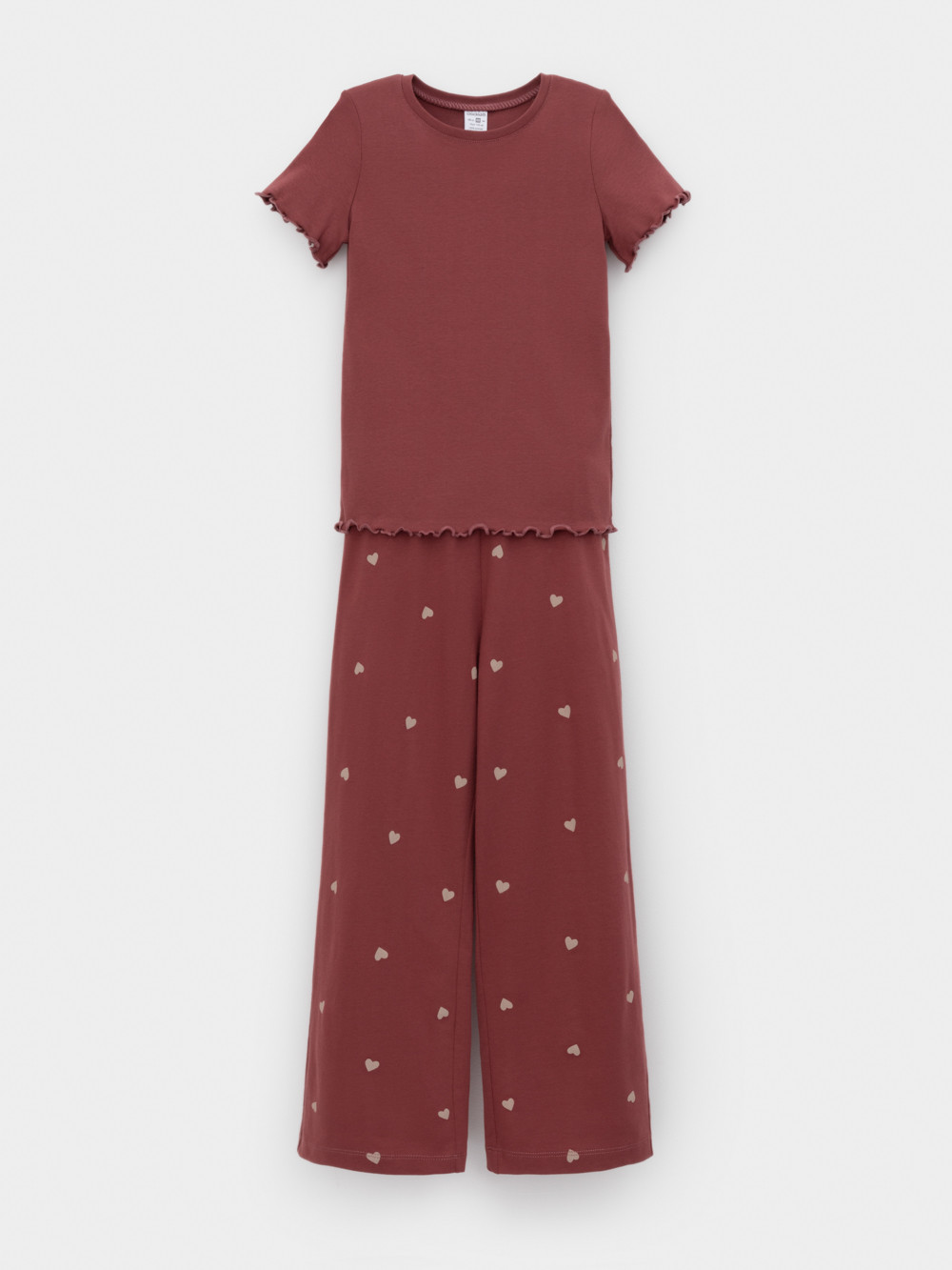 Пижама для девочки, артикул: К 1636, цвет: коричневый, фото 2