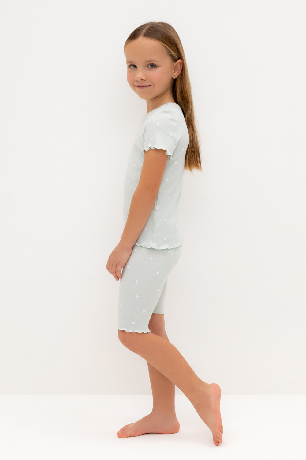 Пижама для девочки, артикул: К 1632, цвет: светло-серый5, фото 3