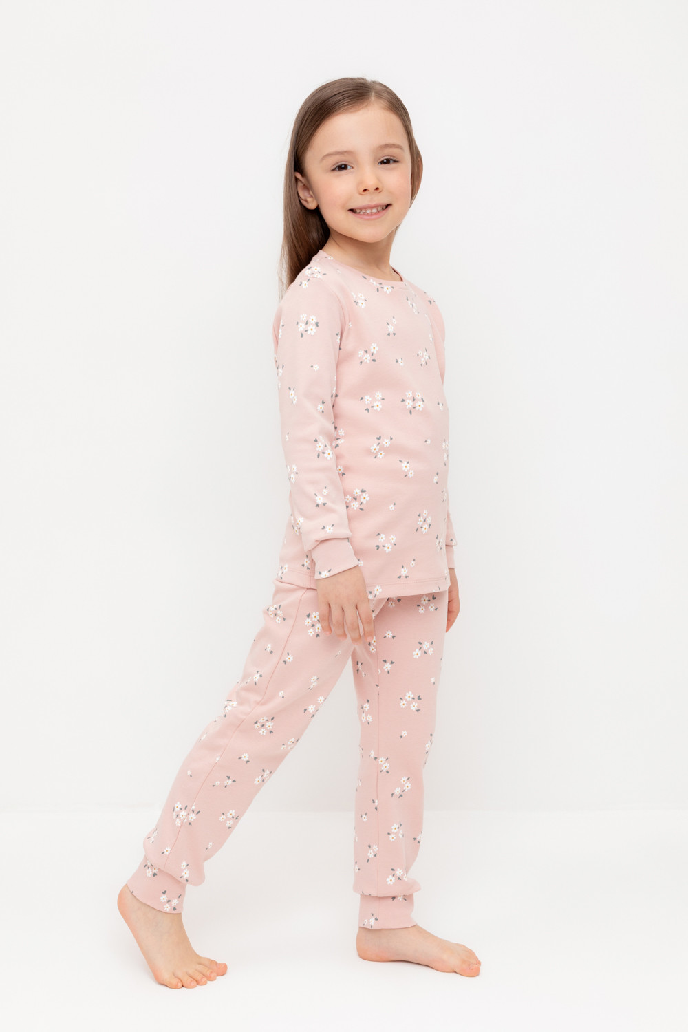 Пижама для девочки, артикул: К 1552, цвет: розовый, фото 3