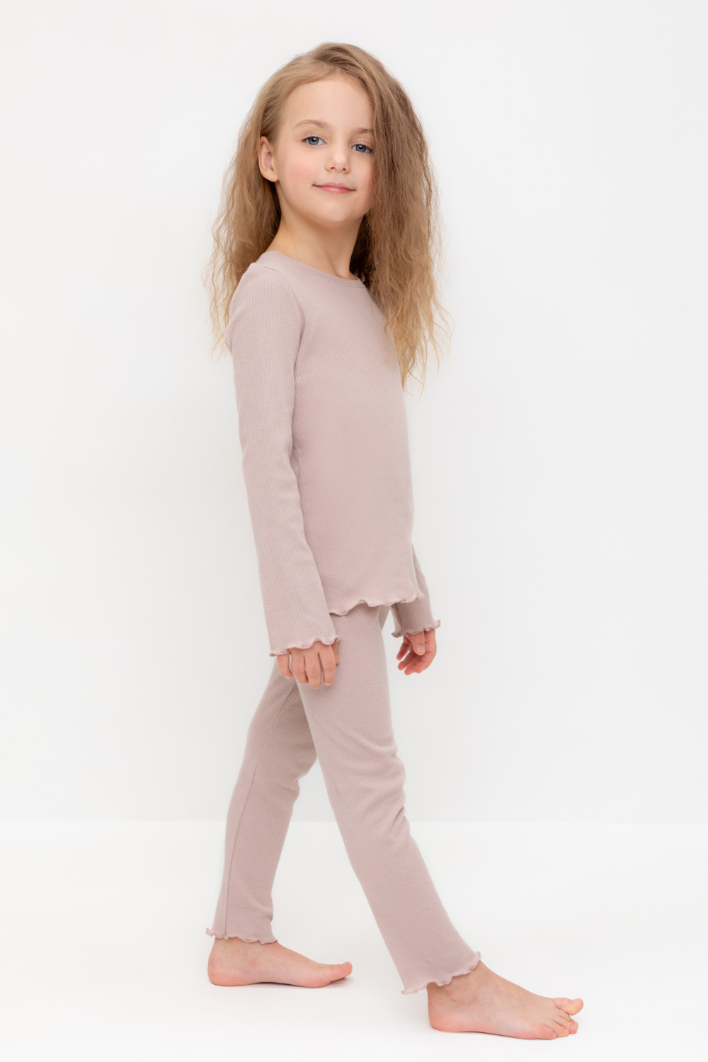 Пижама для девочки, артикул: К 1588, цвет: коричневый, фото 3