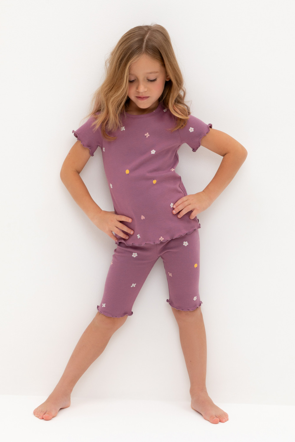 Пижама для девочки, артикул: К 1632, цвет: фиолетовый, фото 3