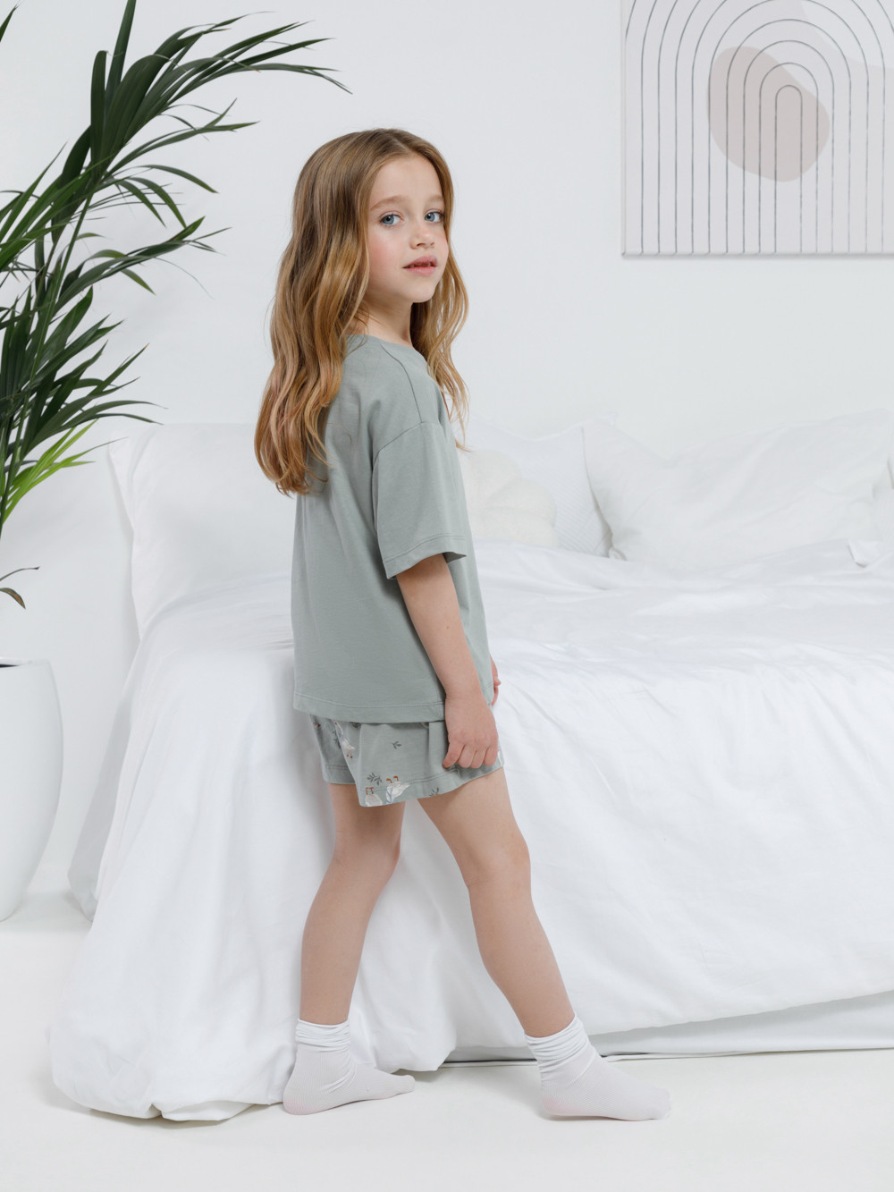 Пижама для девочки, артикул: МП 1658, цвет: зеленый, фото 3