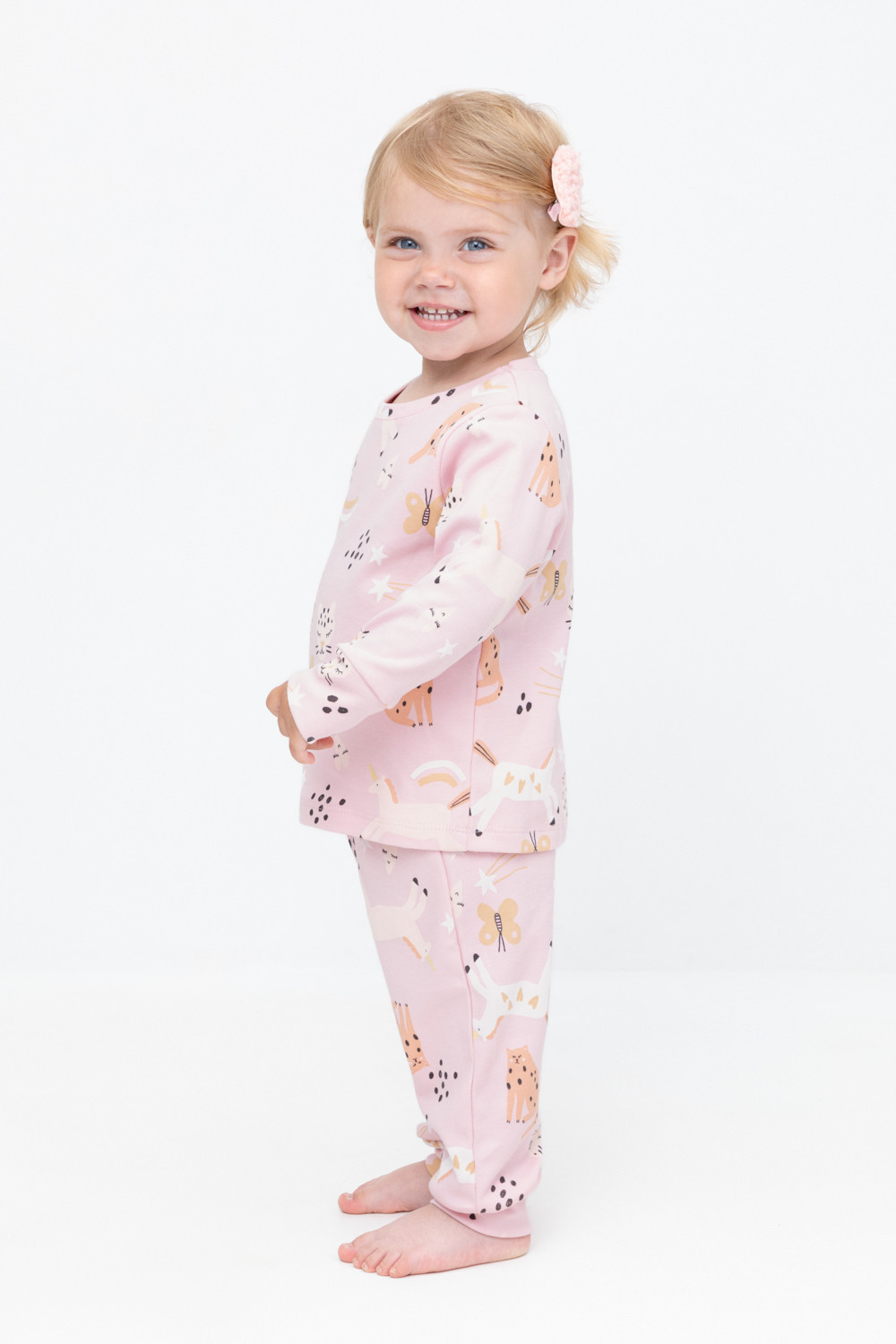 Пижама для девочки, артикул: К 1552, цвет: розовый, фото 3