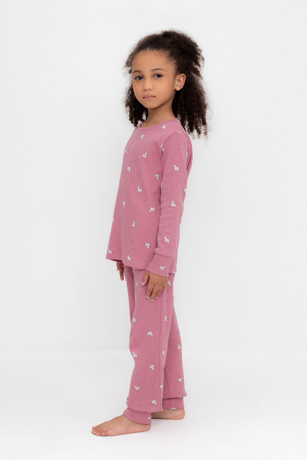 Пижама для девочки, артикул: К 1552, цвет: розовый, фото 3
