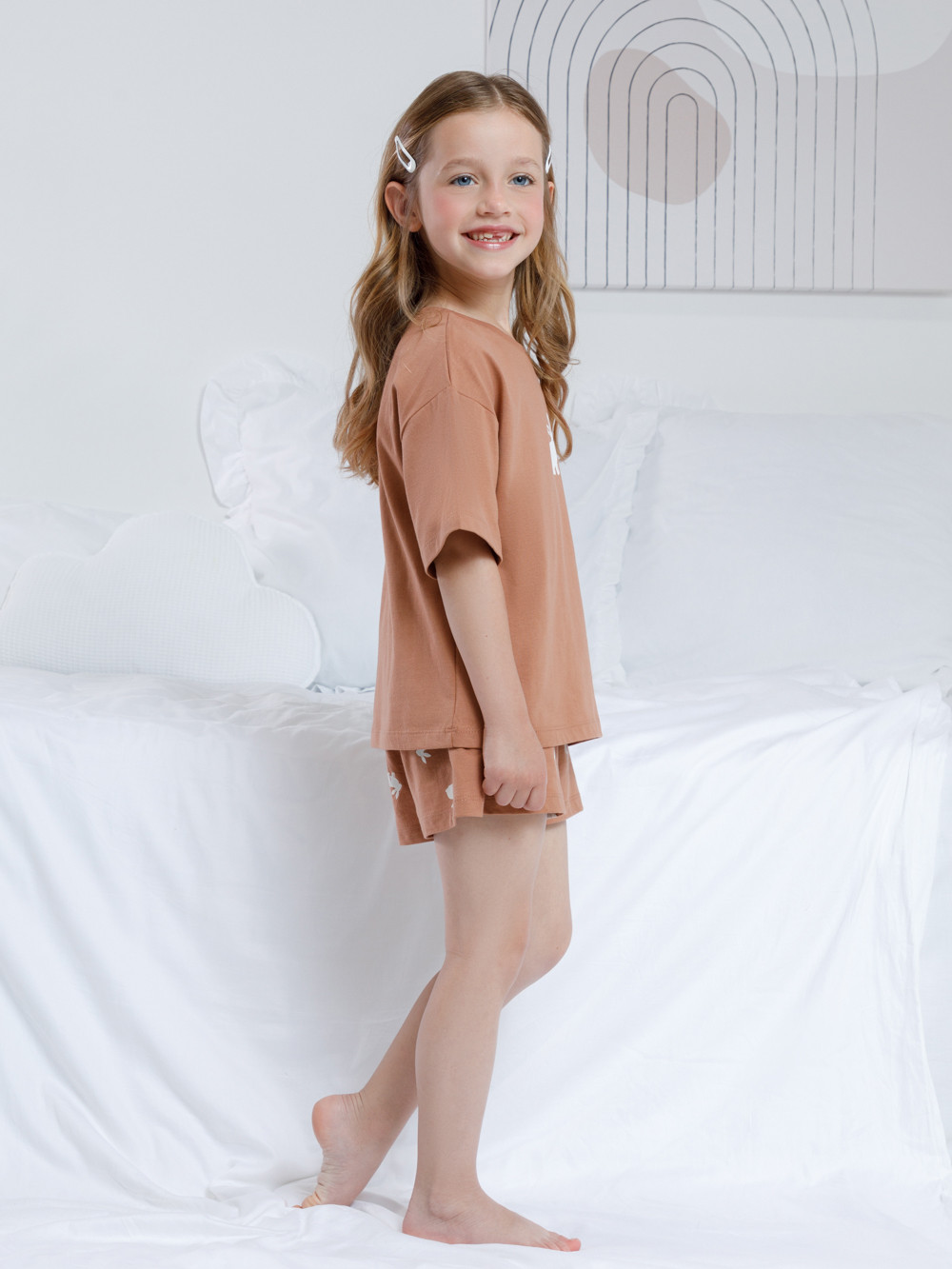 Пижама для девочки, артикул: МП 1658, цвет: кофейный, фото 3