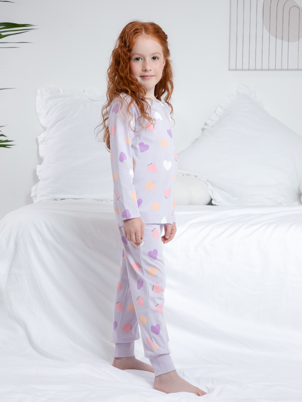 Пижама для девочки, артикул: К 1561, цвет: фиолетовый, фото 3