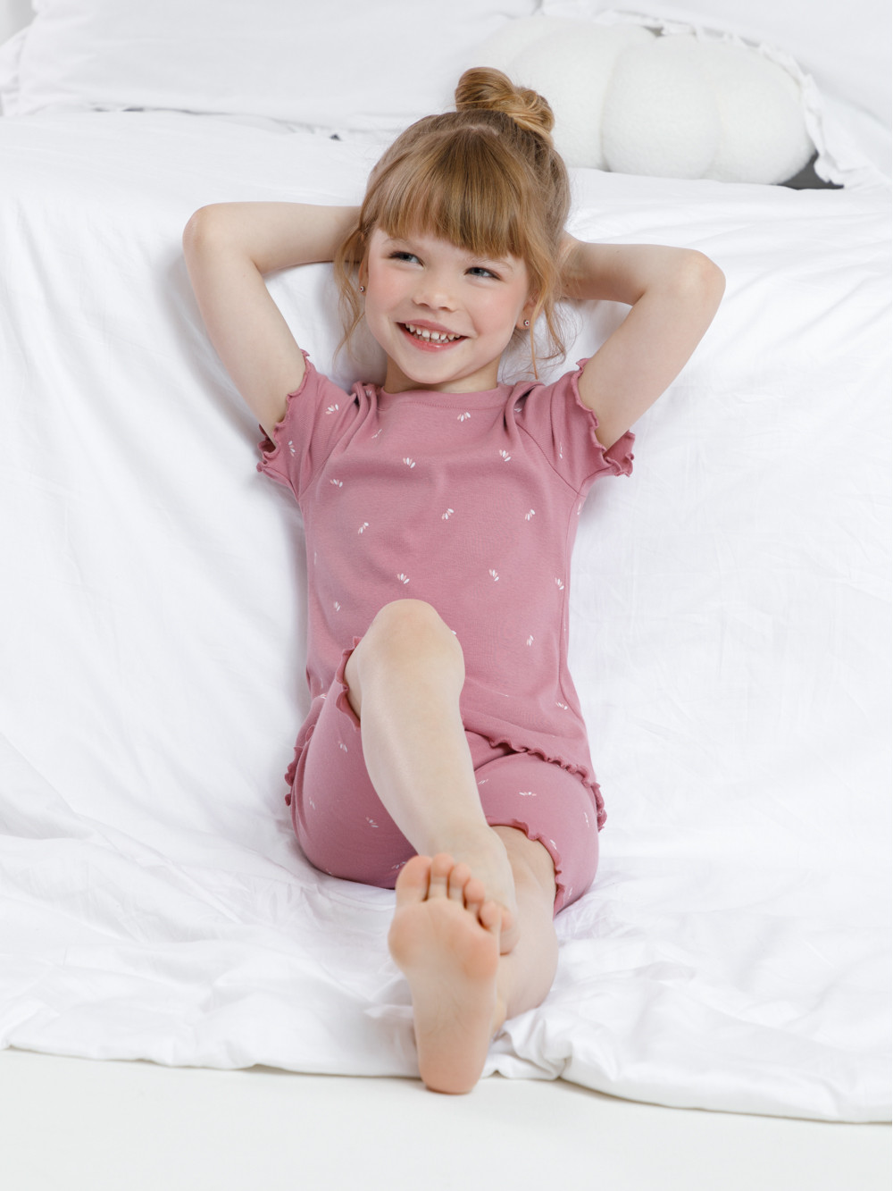 Пижама для девочки, артикул: К 1632, цвет: розовый, фото 3