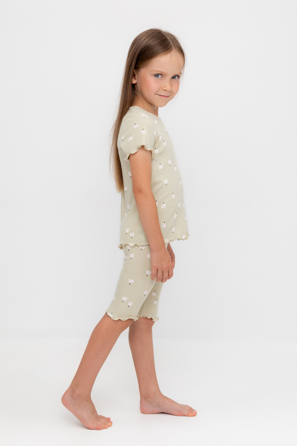 Пижама для девочки, артикул: К 1632, цвет: зеленый, фото 3