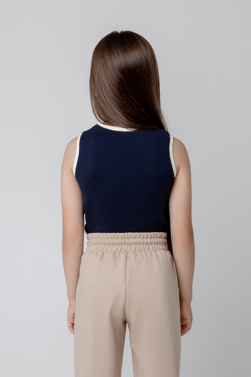 Футболка для девочки, артикул: КР 302073, цвет: темно-синий, фото 3