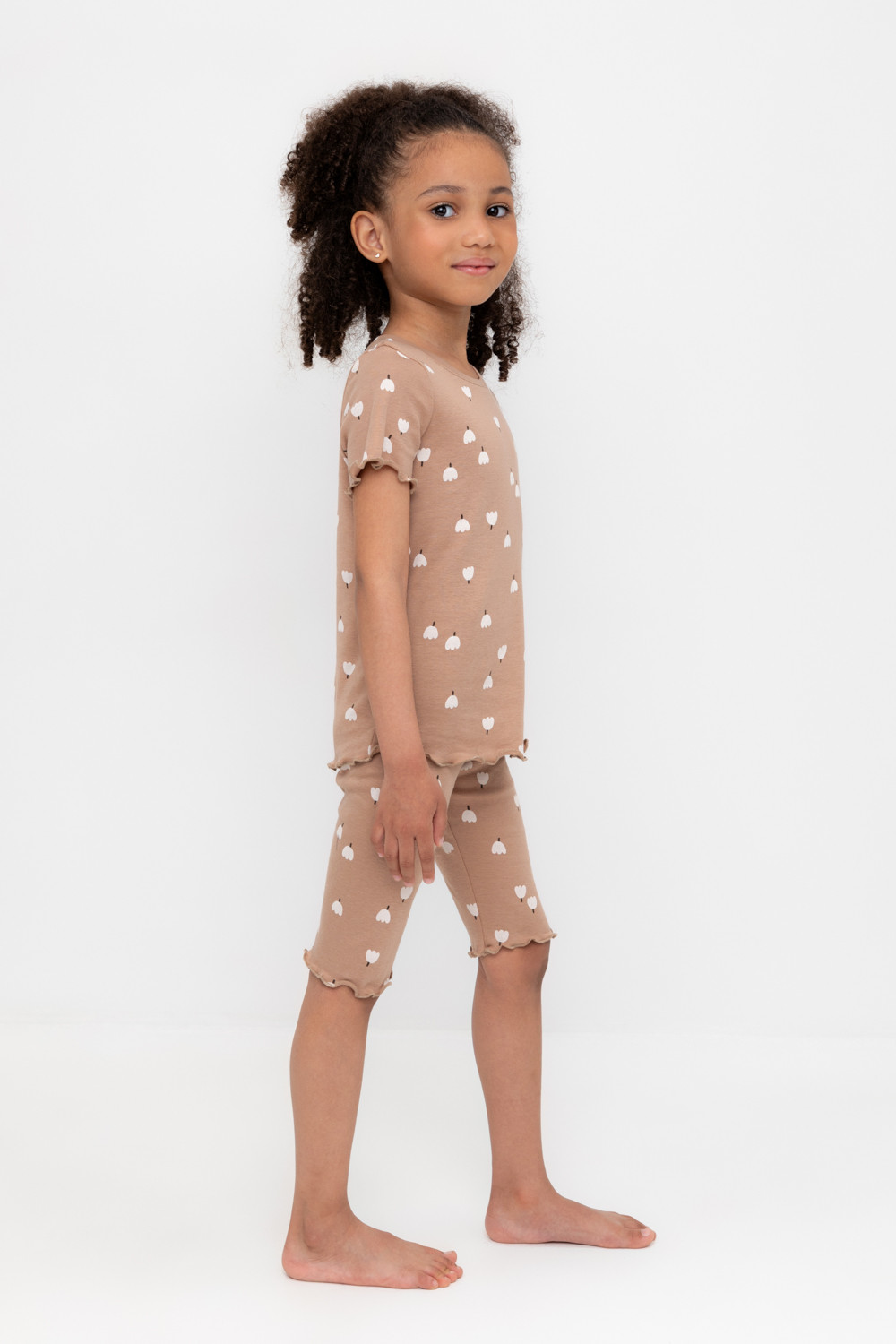 Пижама для девочки, артикул: К 1632, цвет: бежевый, фото 3