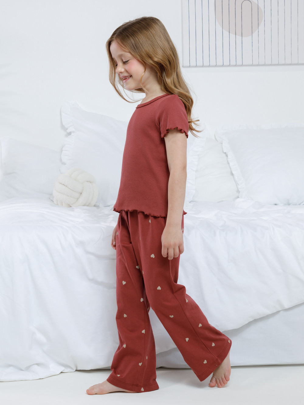 Пижама для девочки, артикул: МП 1659, цвет: коричневый, фото 3