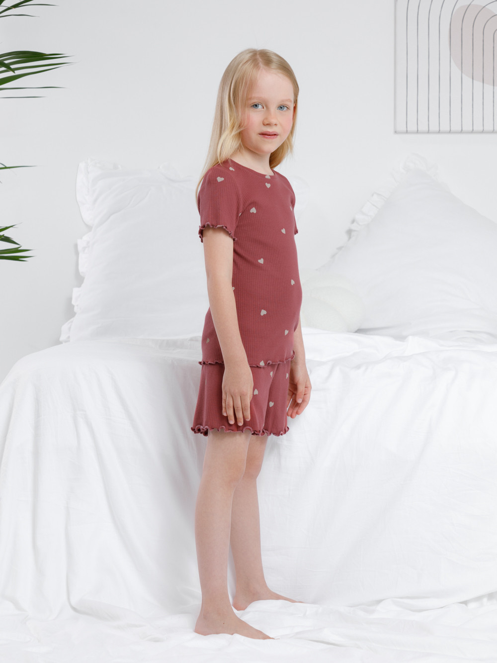 Пижама для девочки, артикул: К 1652, цвет: коричневый, фото 3