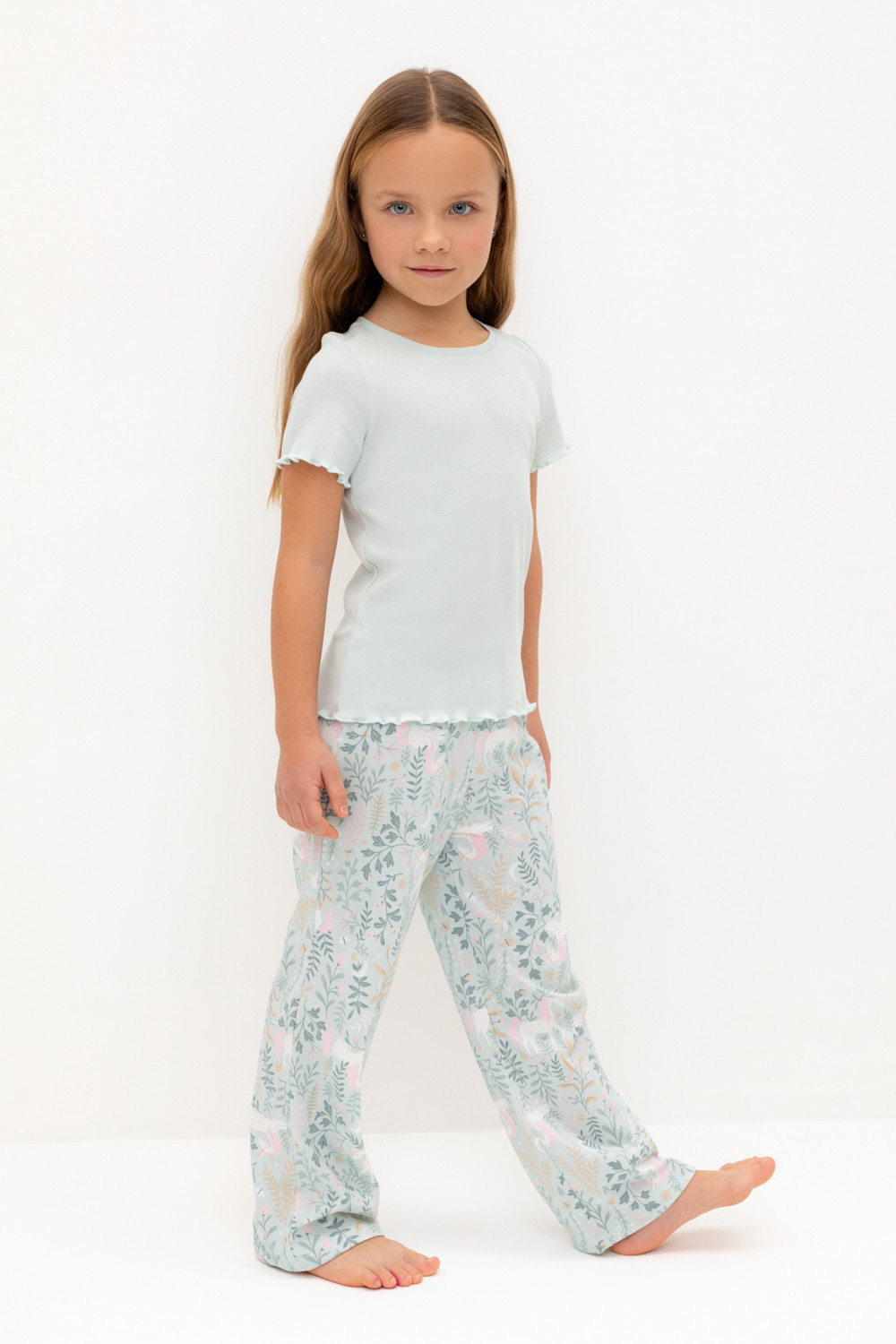 Пижама для девочки, артикул: К 1636, цвет: светло-серый5, фото 3