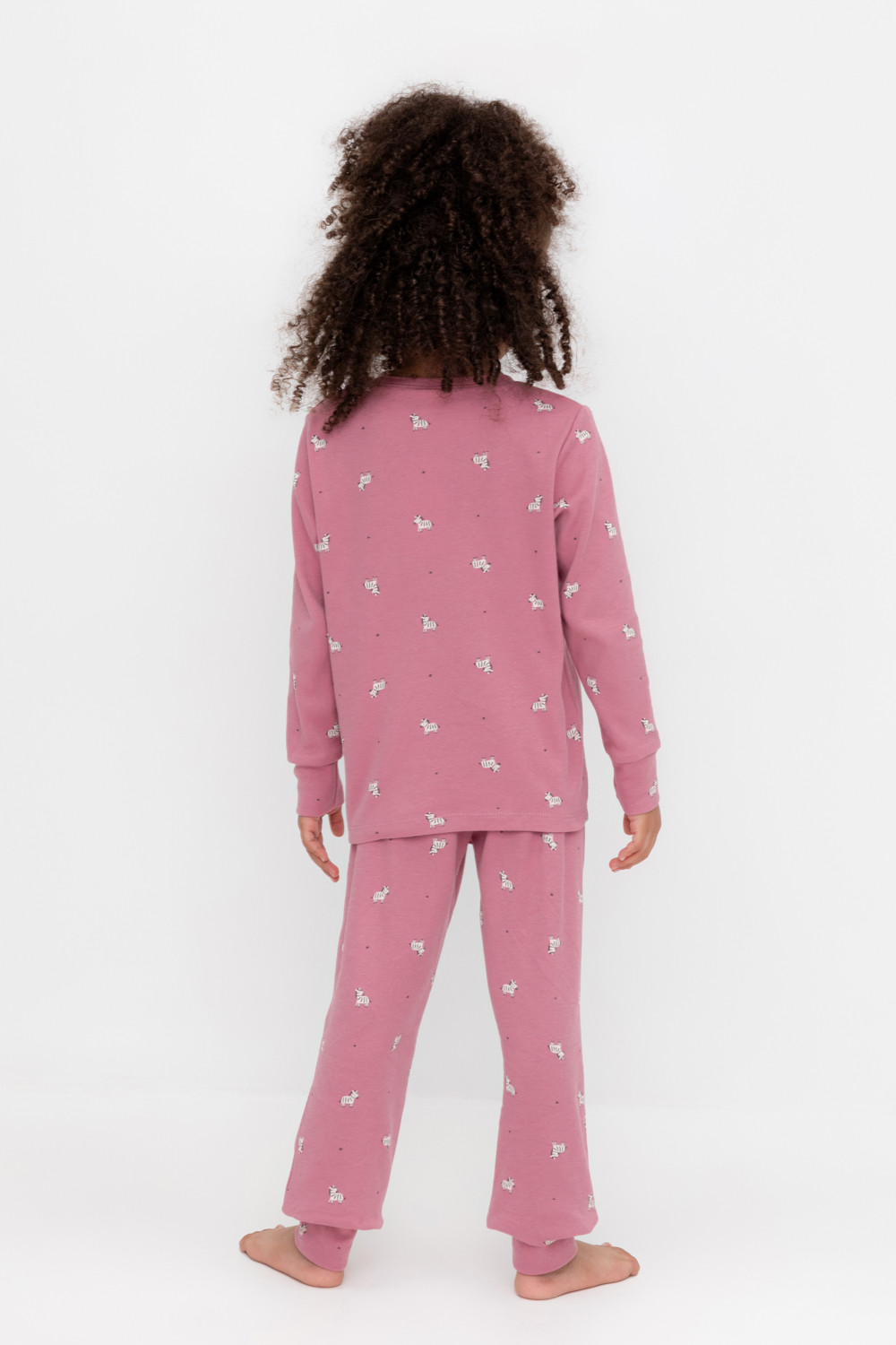 Пижама для девочки, артикул: К 1552, цвет: розовый, фото 4