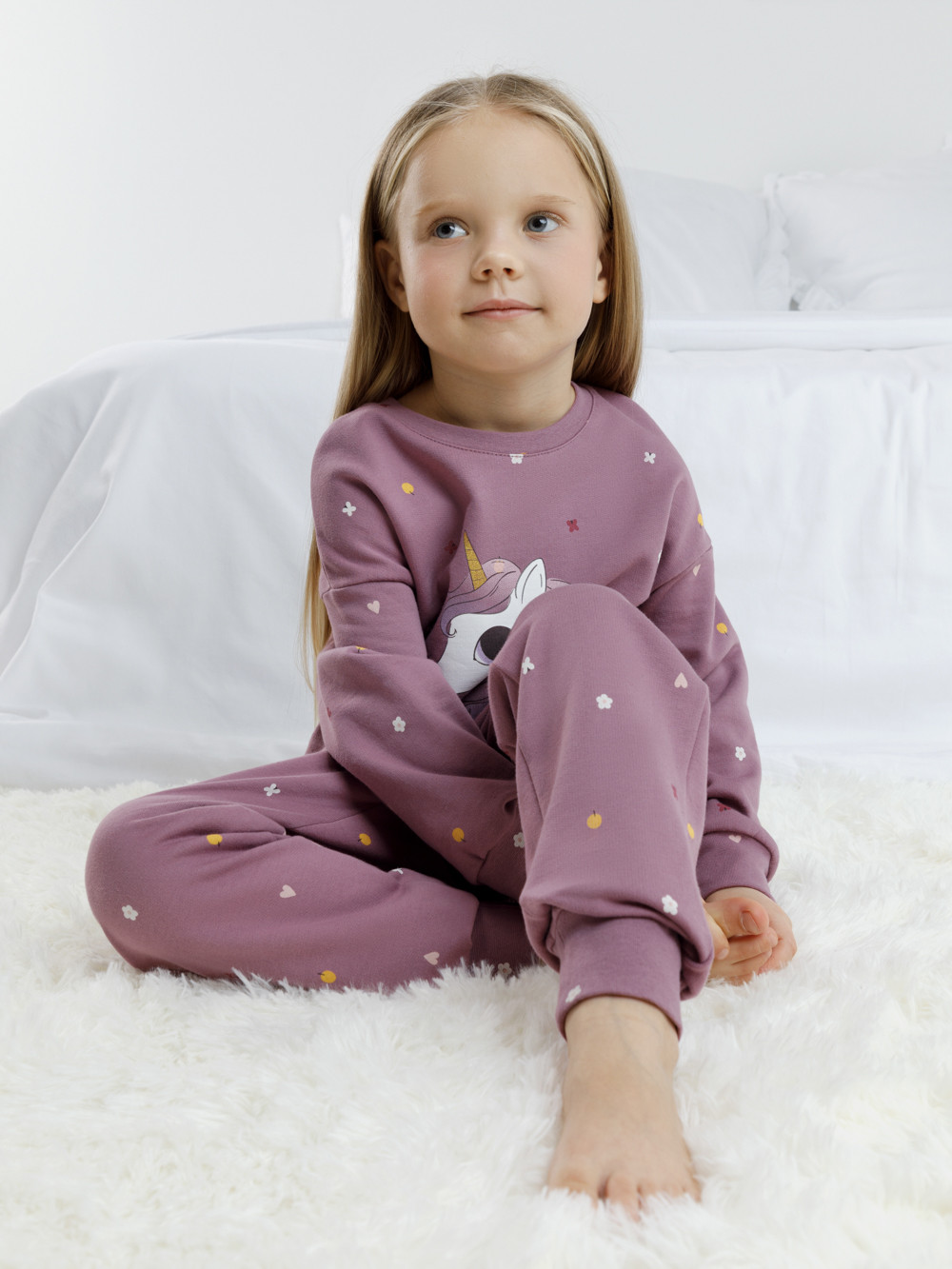 Пижама для девочки, артикул: К 1581, цвет: фиолетовый, фото 4