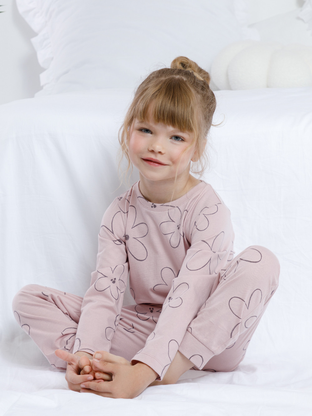 Пижама для девочки, артикул: К 1561, цвет: розовый, фото 4