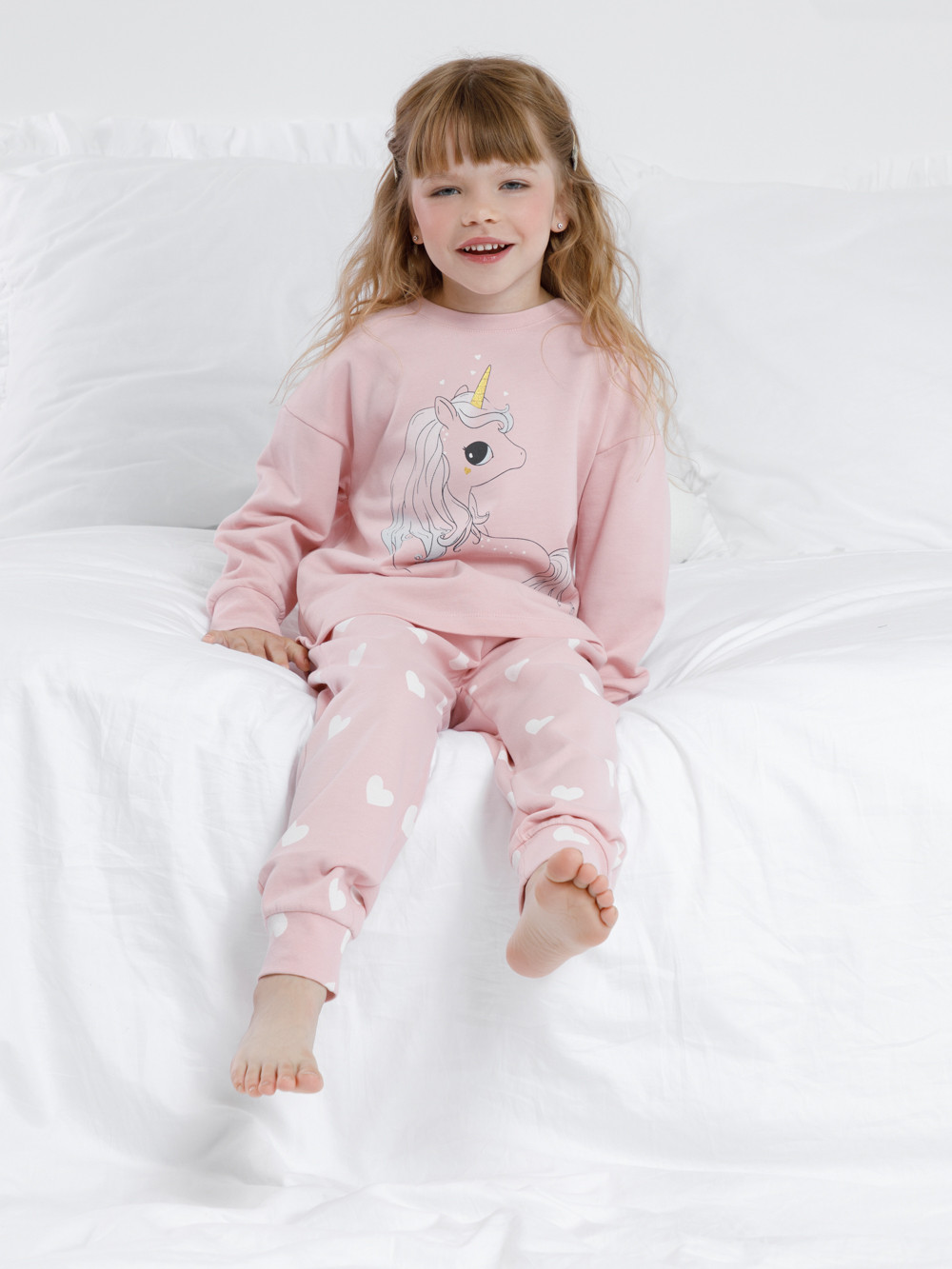 Пижама для девочки, артикул: К 1567, цвет: розовый, фото 4