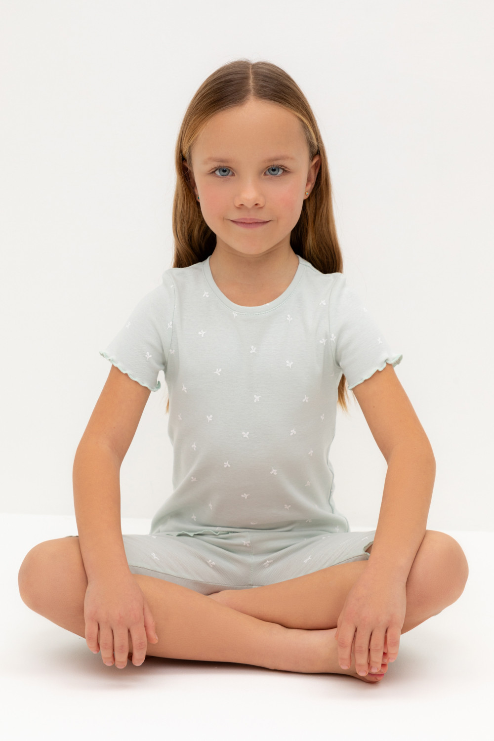 Пижама для девочки, артикул: К 1632, цвет: светло-серый5, фото 5
