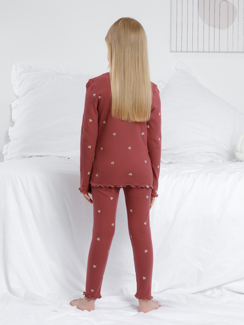 Пижама для девочки, артикул: К 1618, цвет: коричневый, фото 5