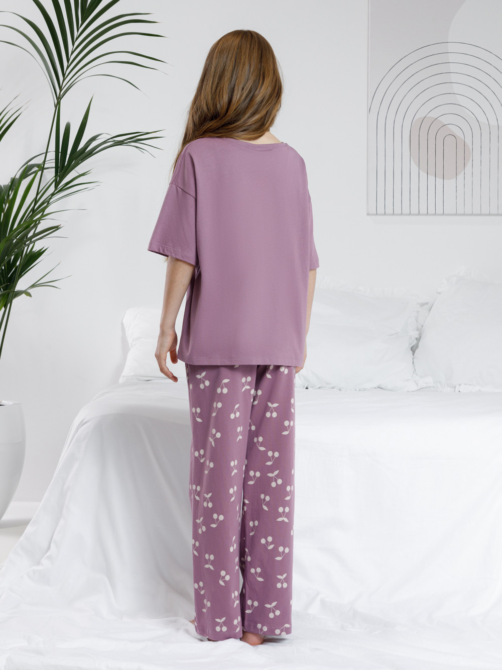 Пижама для девочки, артикул: МП 1657-1, цвет: бордовый, фото 5