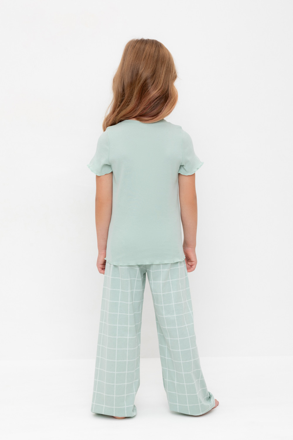 Пижама для девочки, артикул: К 1636, цвет: голубой, фото 5