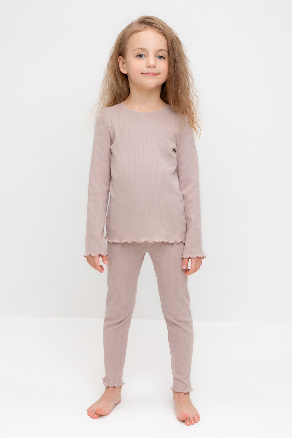 Пижама для девочки, артикул: К 1588, цвет: коричневый, фото 5