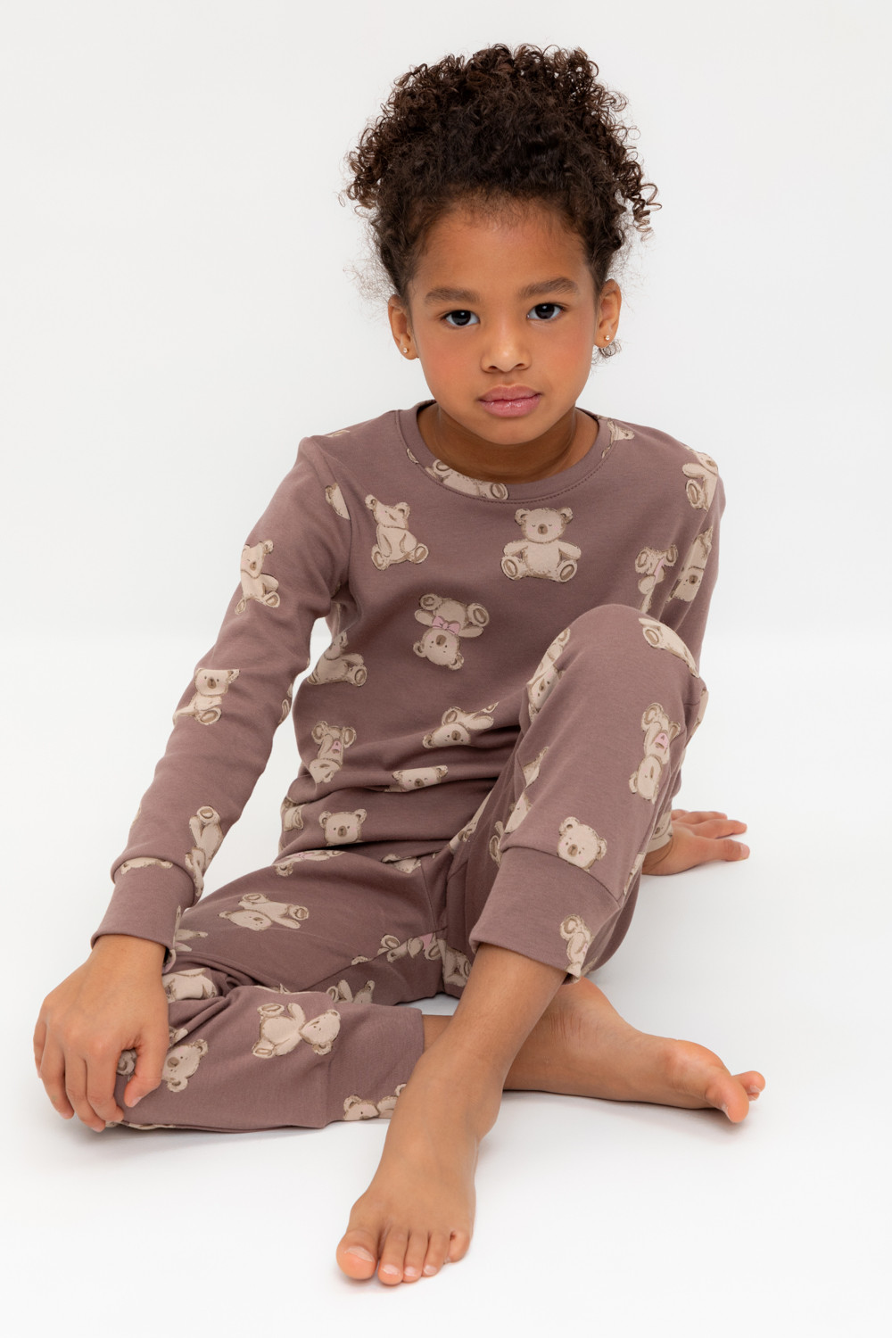 Пижама для девочки, артикул: К 1552, цвет: коричневый, фото 5
