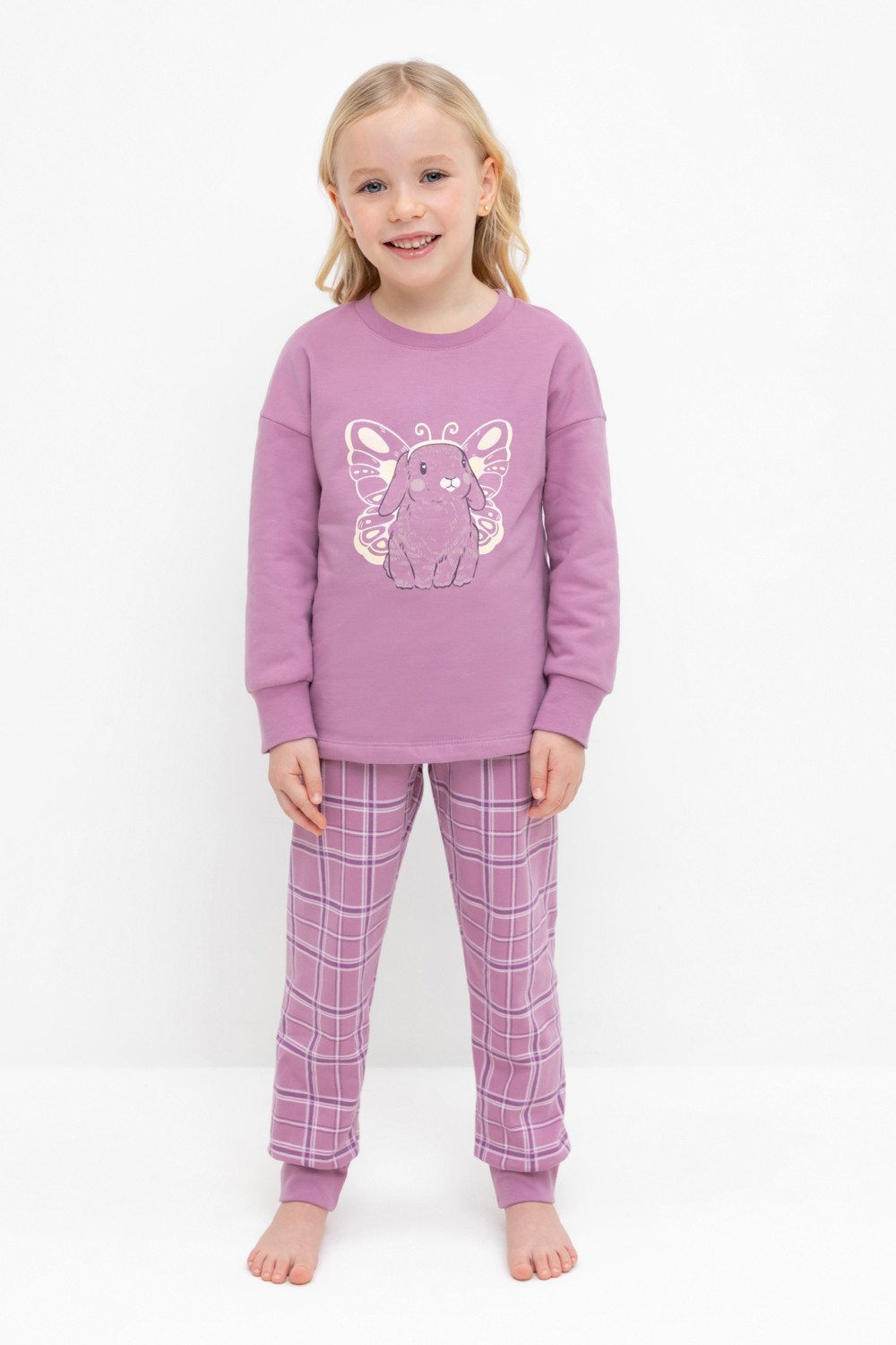 Пижама для девочки, артикул: К 1567, цвет: фиолетовый, фото 5
