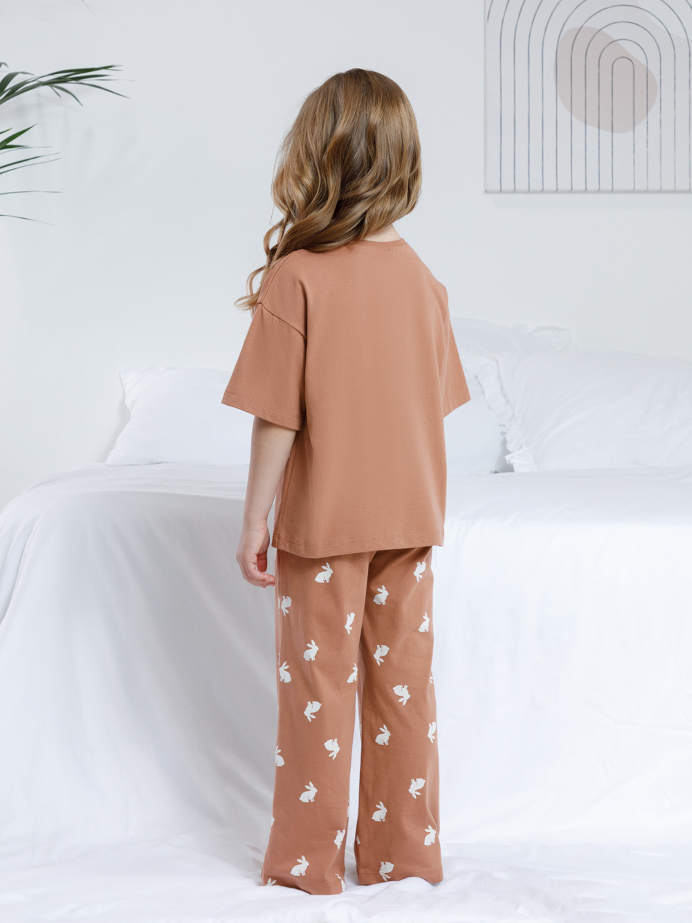 Пижама для девочки, артикул: МП 1657, цвет: кофейный, фото 5