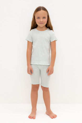 Пижама для девочки, артикул: К 1632, цвет: светло-серый5