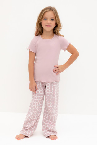 Пижама для девочки, артикул: К 1636, цвет: розовый