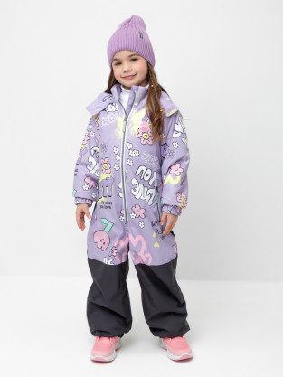 Комбинезоны утепленные для девочки, артикул: ВК 60110/н/4 УЗГ, цвет: фиолетовый