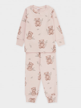 Пижама для девочки, артикул: К 1552, цвет: бежевый