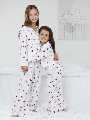 Пижама для девочки, артикул: МП 1668, цвет: белый