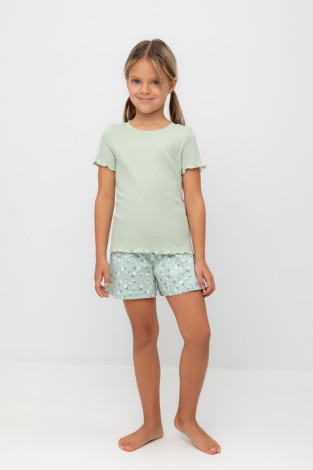 Пижама для девочки, артикул: К 1596, цвет: голубой