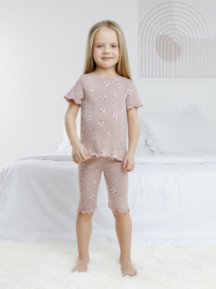 Пижама для девочки, артикул: К 1632, цвет: розовый